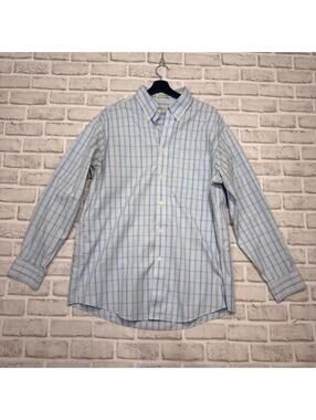 Orvis Plaid Long Sleeve Button Down Shirt Men's L